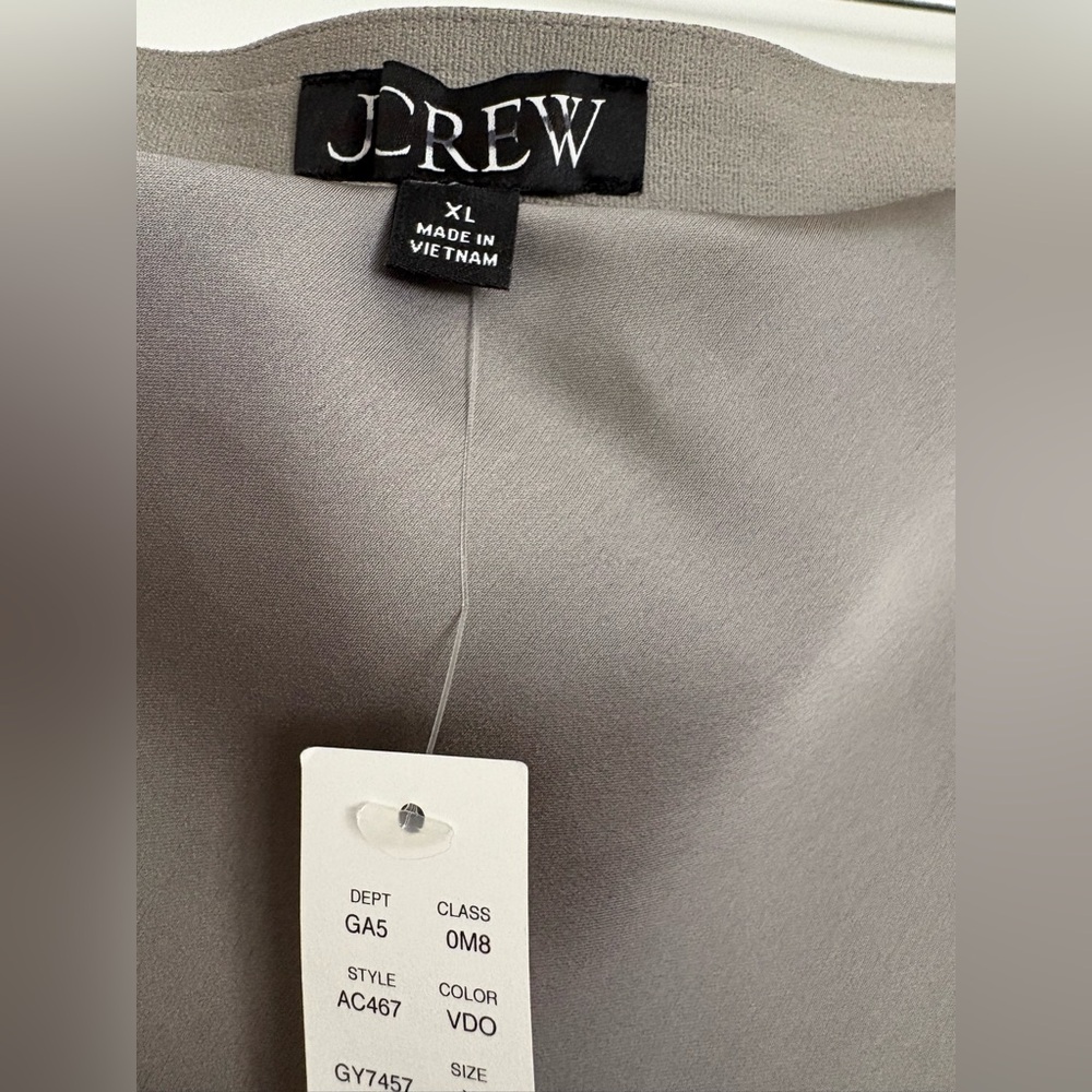 J. Crew Silver-Gray Satin Midi Skirt - Picture 3 of 13